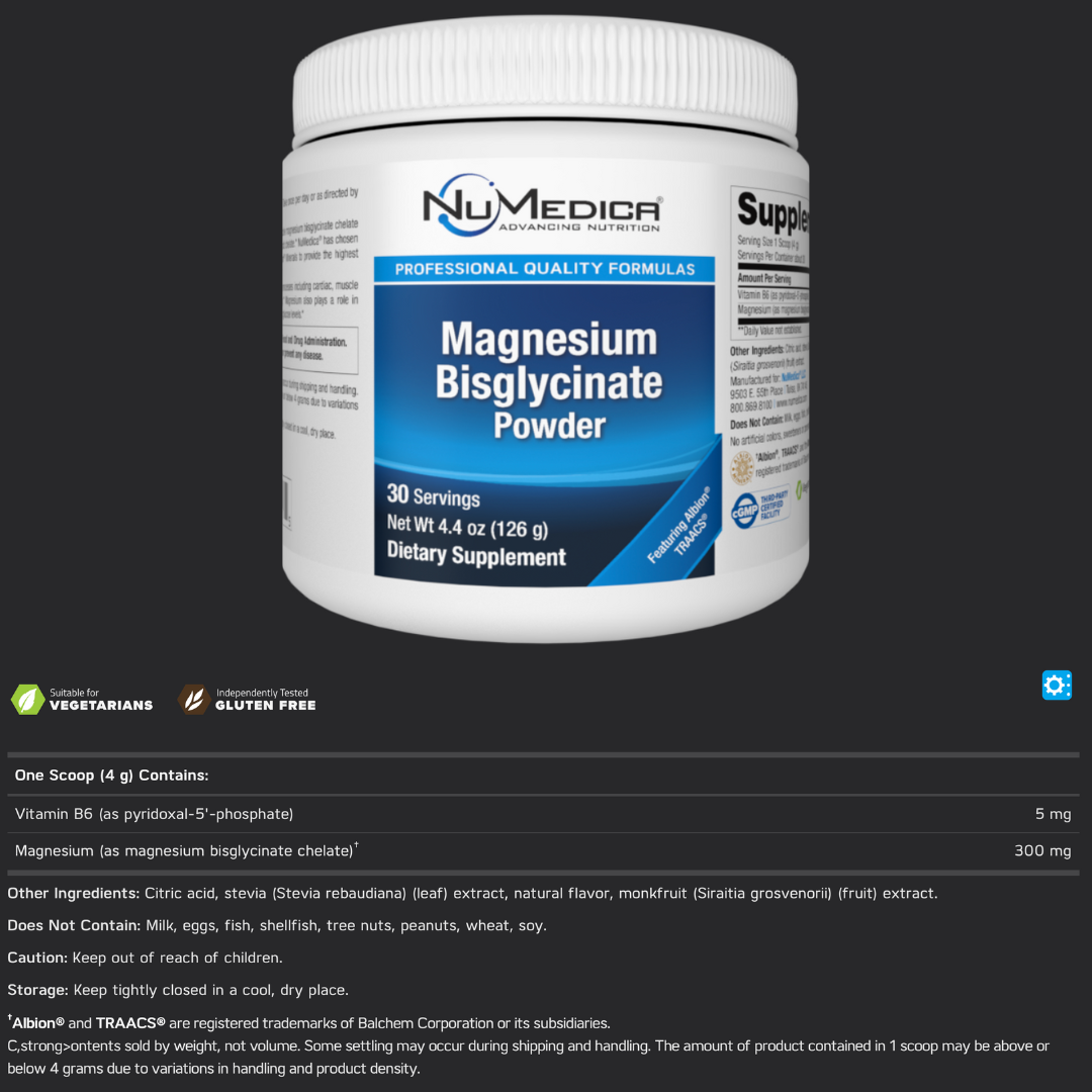 Magnesium Bisglycinate plus B6 Powder