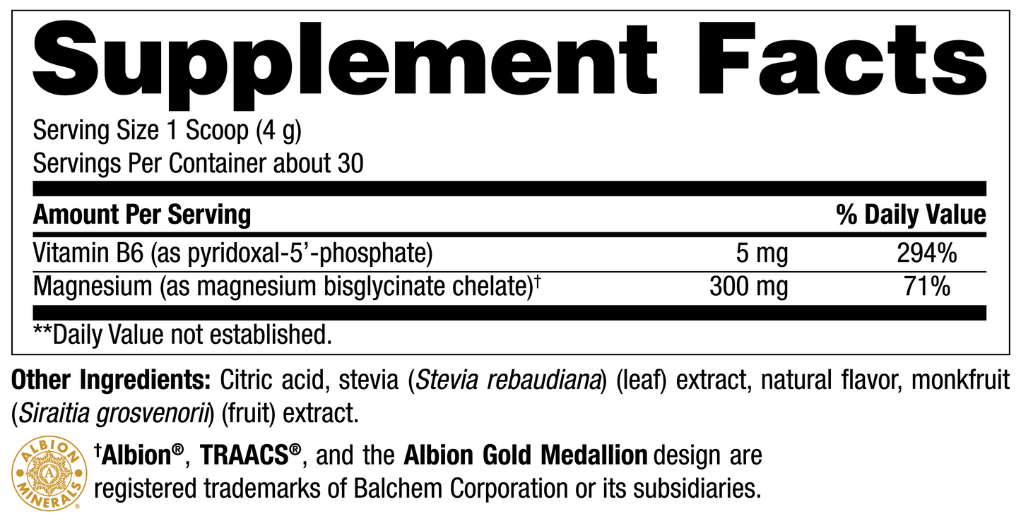 Magnesium Bisglycinate plus B6 Powder